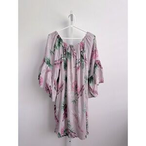 NWT LANI LAU Marie Dress Purple Monstera | M/L